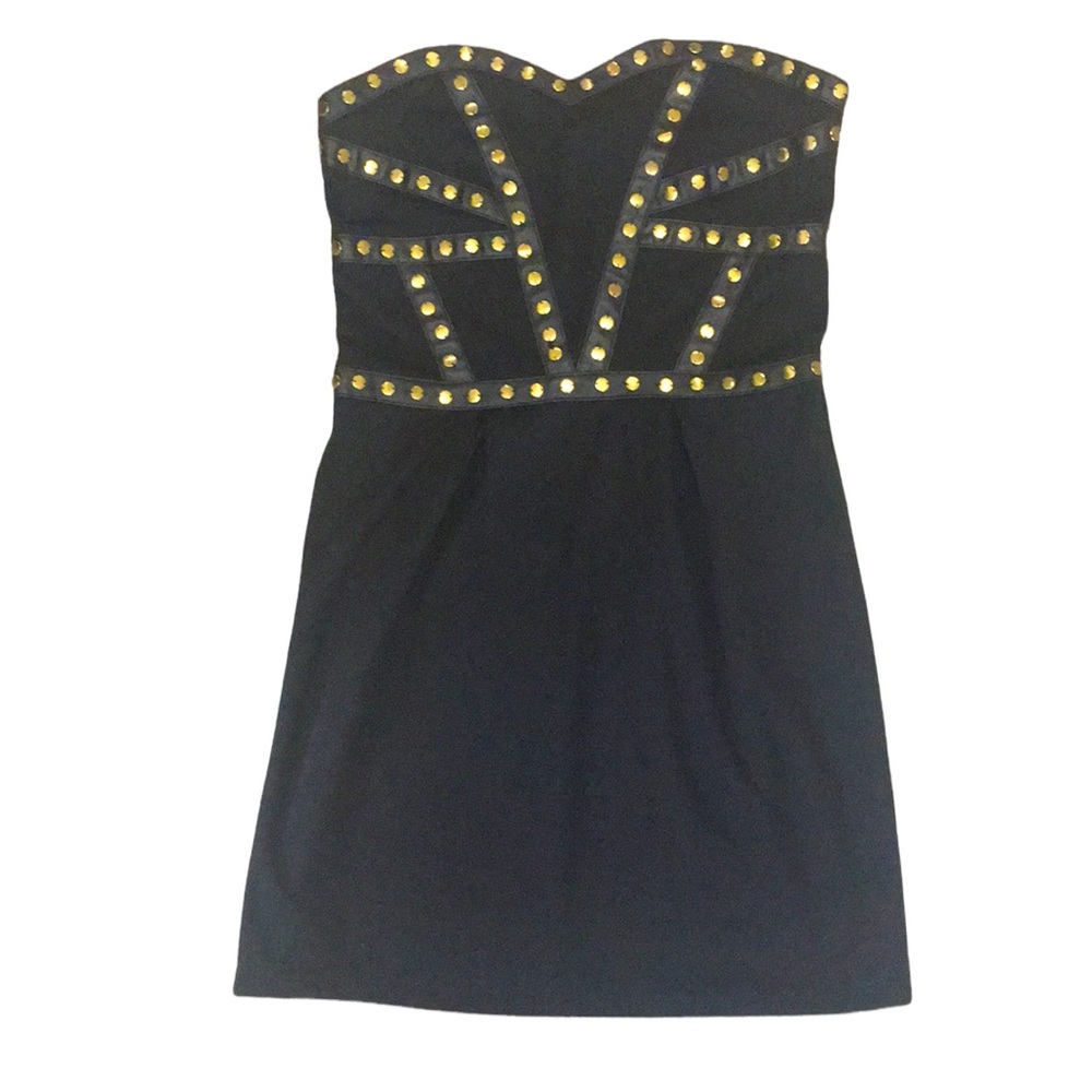 Qed London | Black Studded Dress
